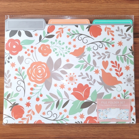 Eccolo File Folder Set. 9 file folders (3 of each style).Sale price firm - Picture 2 of 11